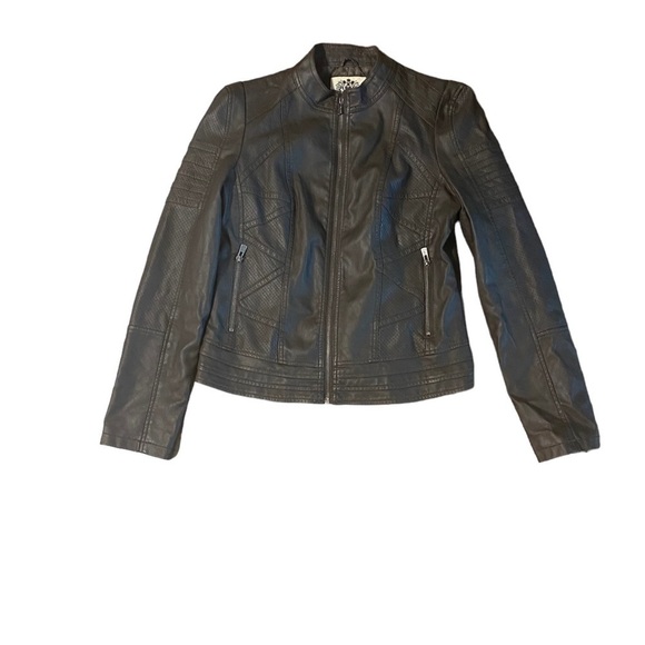 made by johnny Jackets & Blazers - Made By Johnny MBJ Women Faux Leather Moto Biker Jacket with Stitching Large